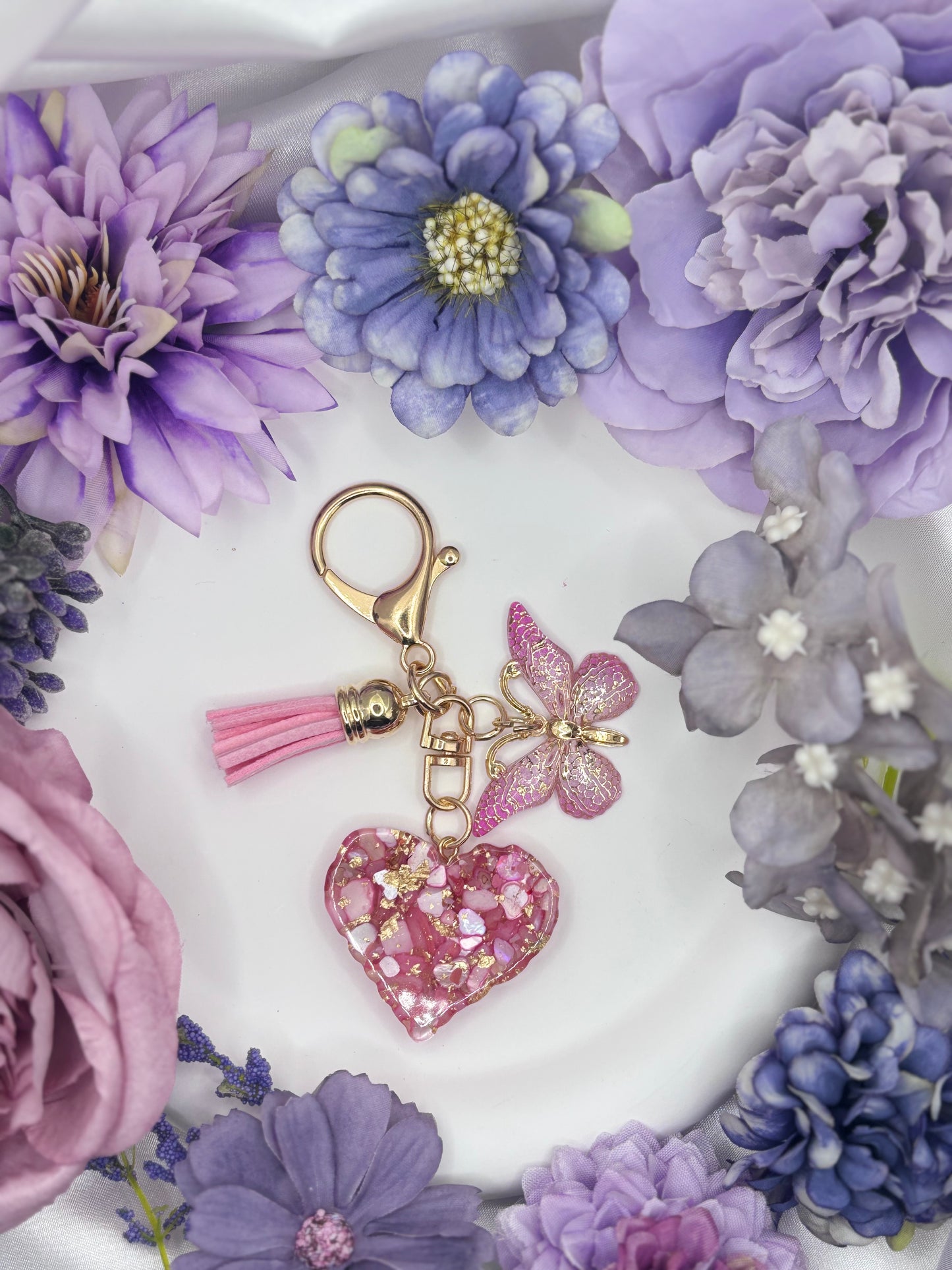 Butterfly Heart Mini Charms