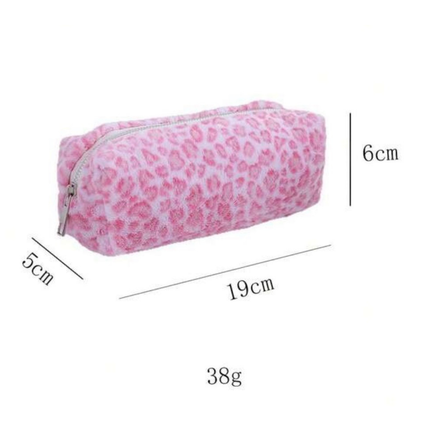 Leopard Furry Pencil Pouches