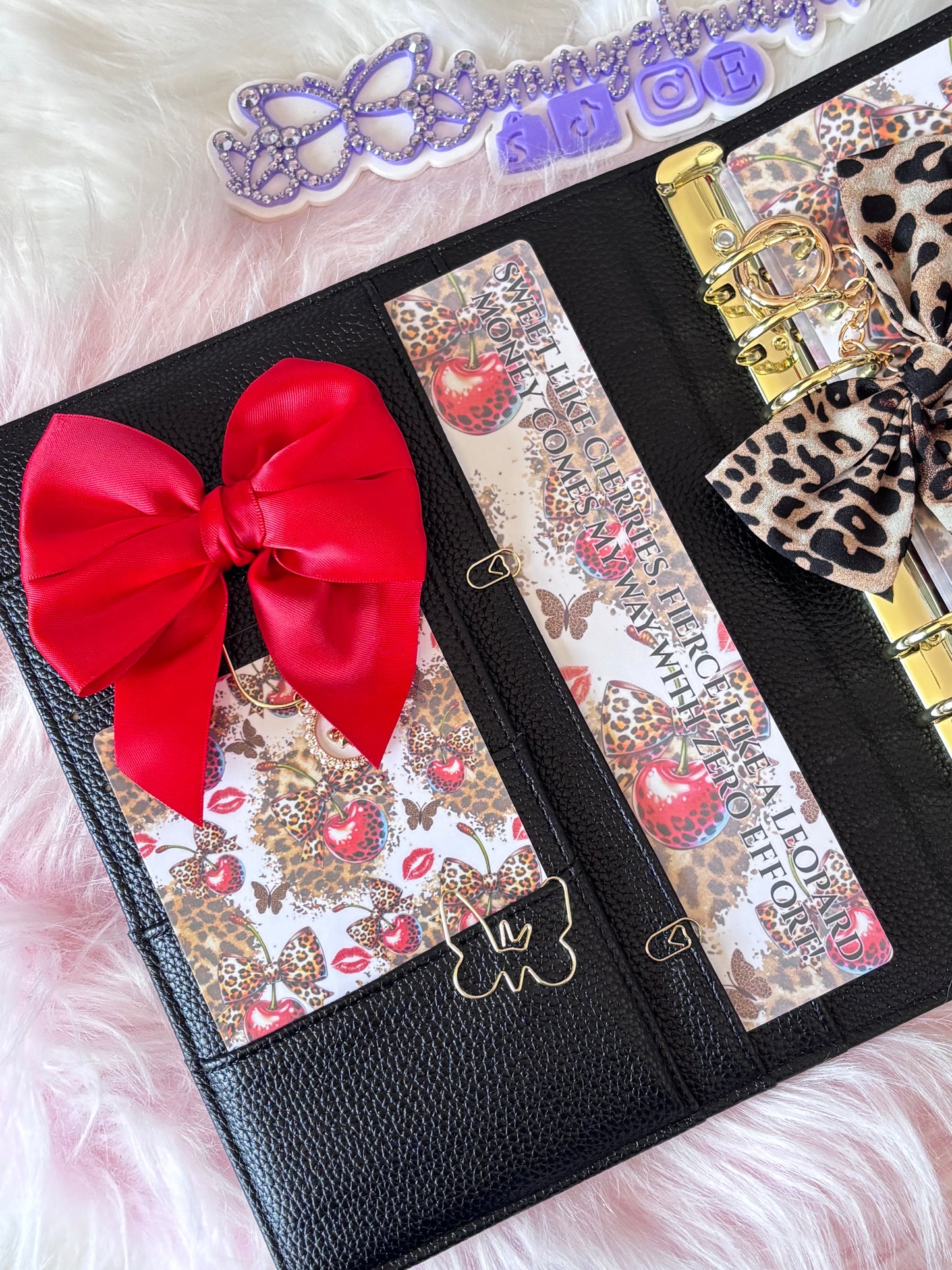 15K Leopard Luxe and Cherry Bows