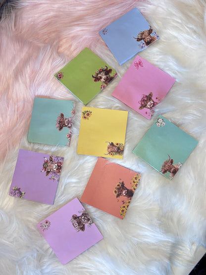 Highland Cow Sticky Notepads