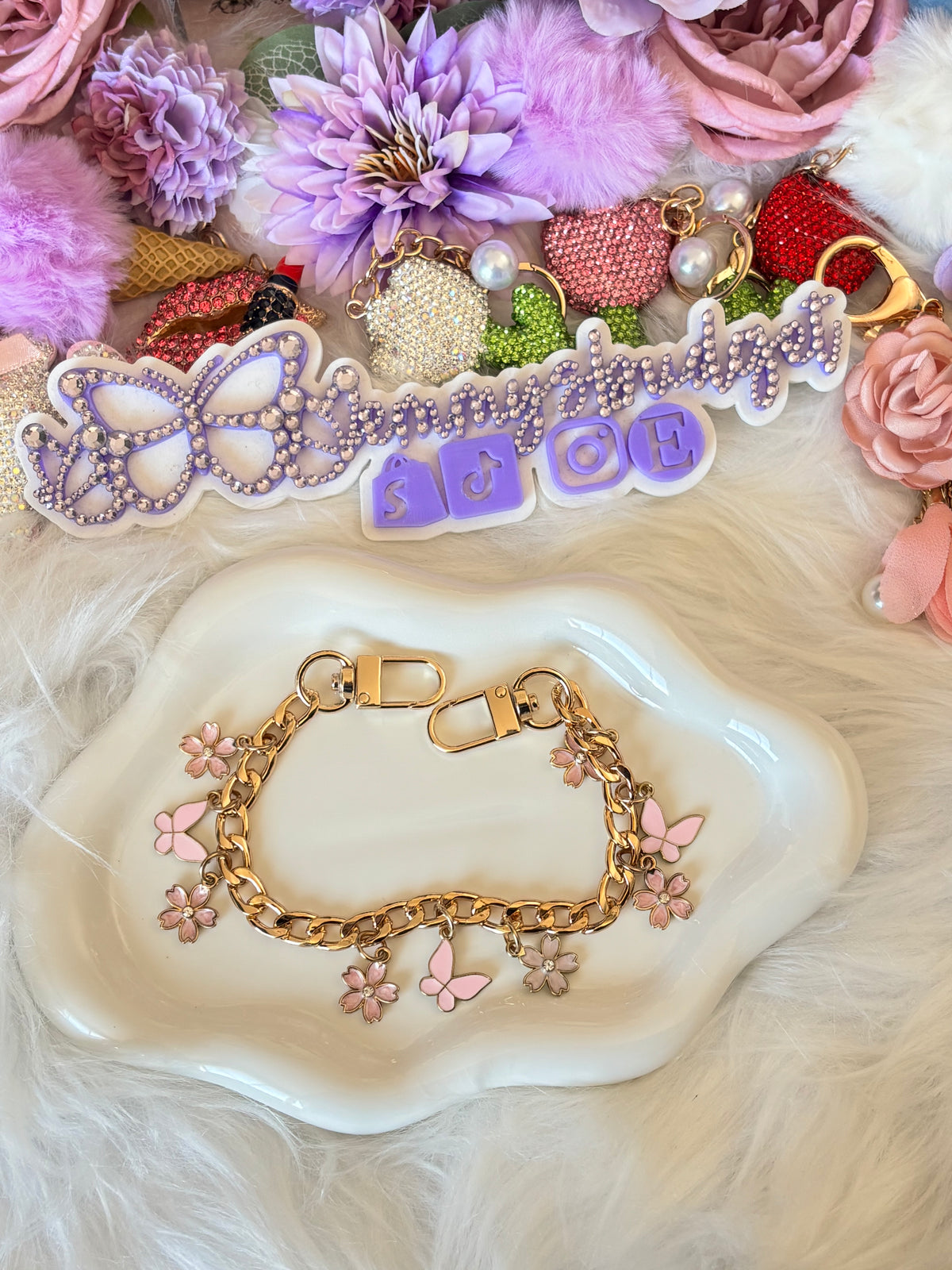 Butterfly Flower Charms
