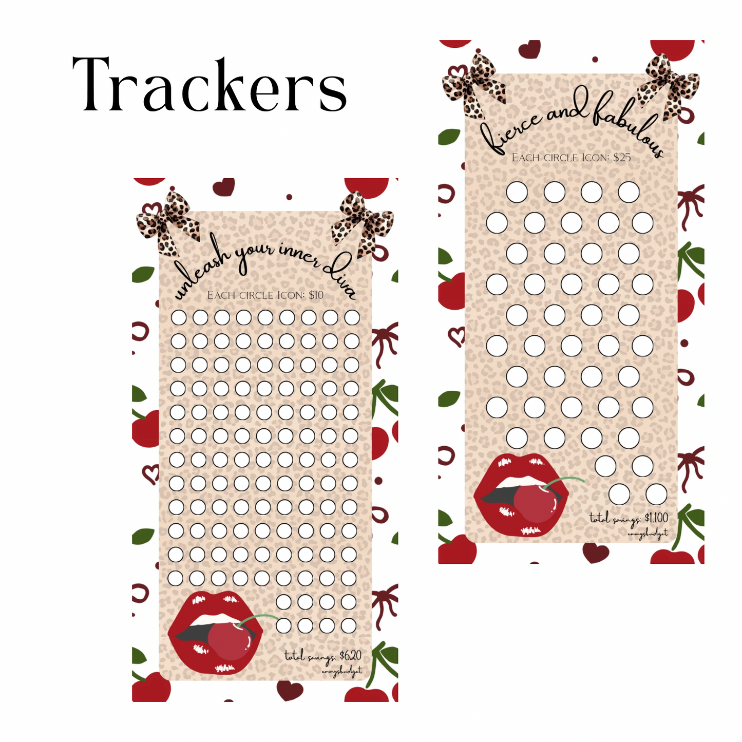 5K Leopard Luxe and Cherry Bows