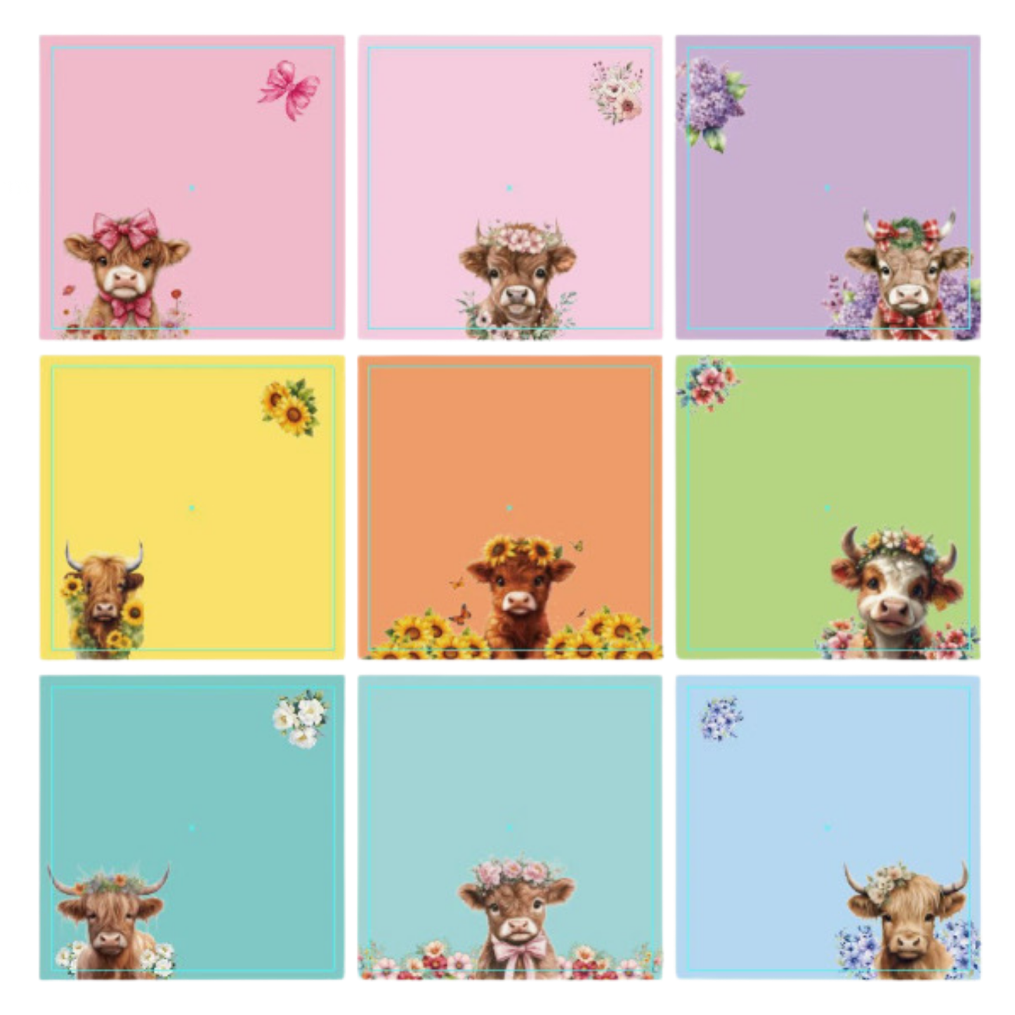 Highland Cow Sticky Notepads
