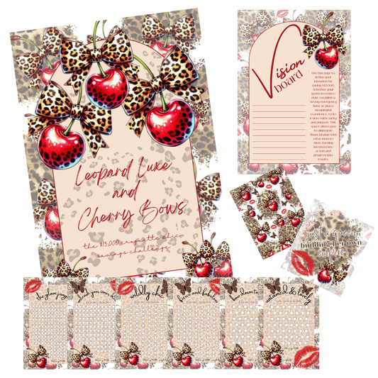 15K Leopard Luxe and Cherry Bows
